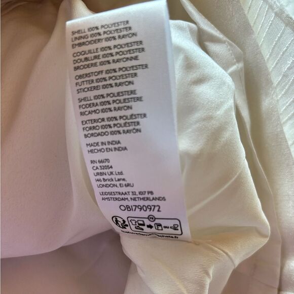 BHLDN Cream Strapless Dress with Floral Accents - Picture 9 of 9